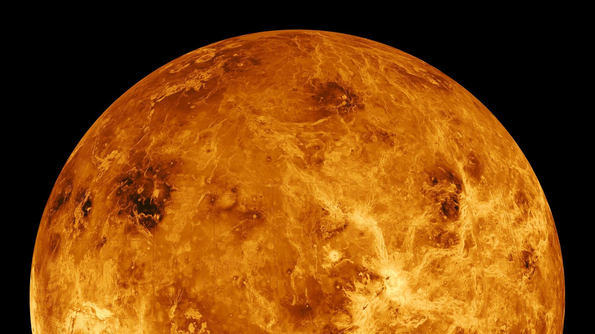 FILE - This image made available by NASA shows the planet Venus made with data produced by the Magellan spacecraft and Pioneer Venus Orbiter from 1990 to 1994. On Thursday, June 10, 2021, the European Space Agency said it will launch a Venus-orbiting spacecraft in the early 2030s. Named EnVision, the orbiter will attempt to explain why Venus is so âwildly differentâ from Earth, even though the two planets are similar in size and composition. (NASA/JPL-Caltech via AP)