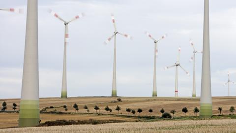 Windpark Druiberg in Dardesheim, Harz.