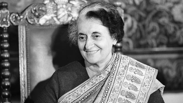 Die Premierministerin Indiens Indira Gandhi zu Besuch in Wien, 1983.