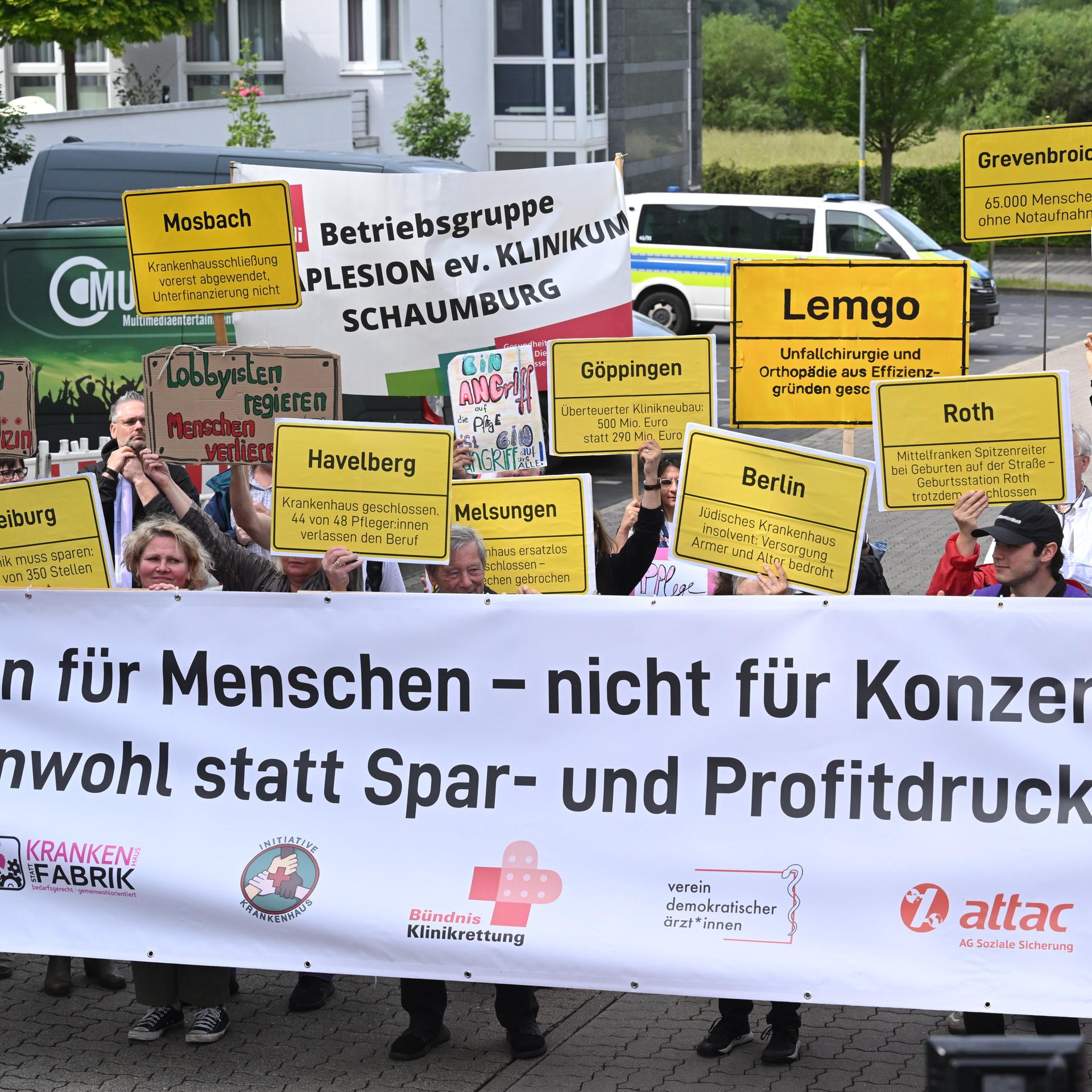 Protest gegen Gesundheitssparpaket - Kundgebung in