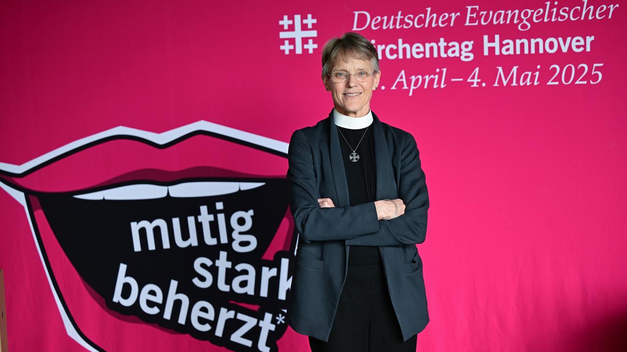 Die US-amerikanische Bischoefin Mariann Edgar Budde am Samstag 03.05.2025 auf dem 39. Deutschen Evangelischen Kirchentag in Hannover.