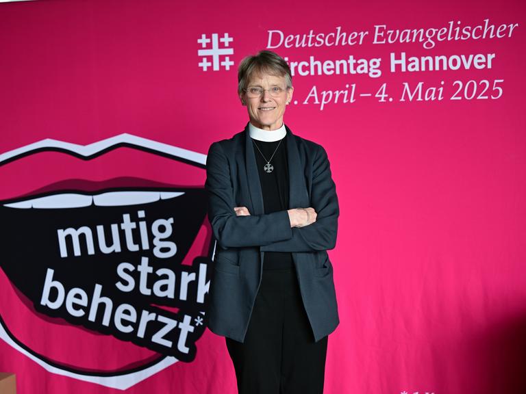 Die US-amerikanische Bischoefin Mariann Edgar Budde am Samstag 03.05.2025 auf dem 39. Deutschen Evangelischen Kirchentag in Hannover.