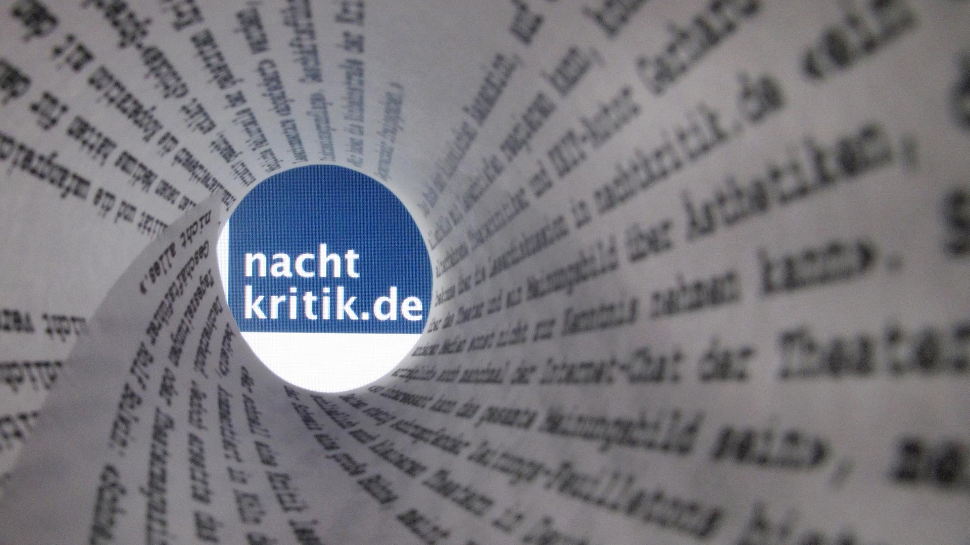 Das Logo der Internetseite "nachtkritik.de" (Illustration vom 25.05.2009). 