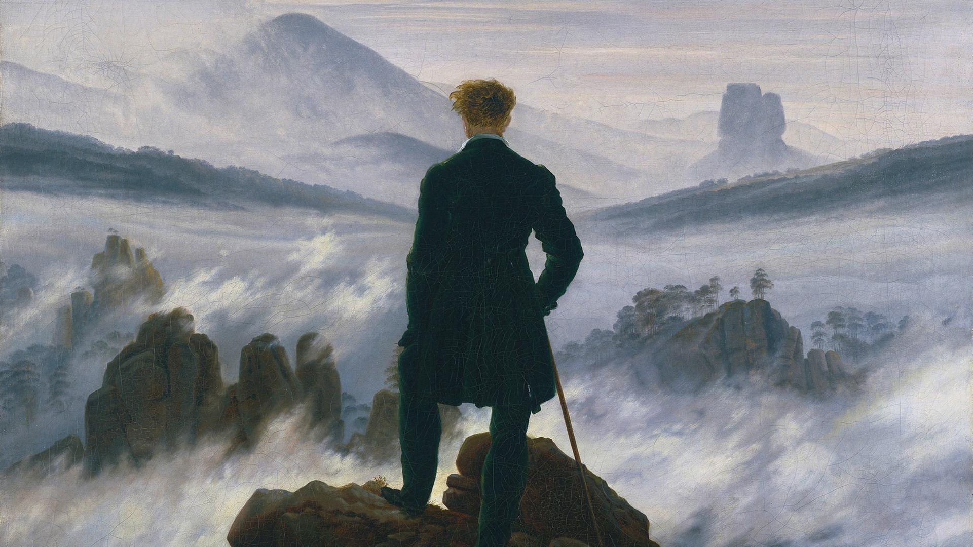 "Der Wanderer über dem Nebelmeer" von Caspar David Friedrich aus dem Jahr 1817.