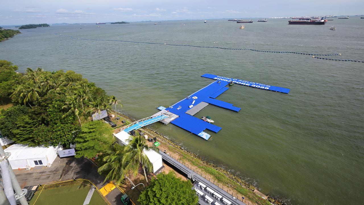 Das Freiwasserschwimmen bei der WM in Singapur wurde kurzfristig verschoben.