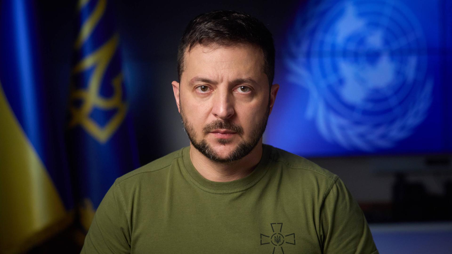 Der ukrainische Präsident Wolodymyr Selenskyj spricht zur UN-Vollversammlung Der ukrainische Präsident Wolodymyr Selenskyj spricht zur UN-Vollversammlung