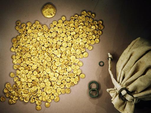 Hunderte Goldmünzen im Keltenmuseum Manching bei Ingolstadt