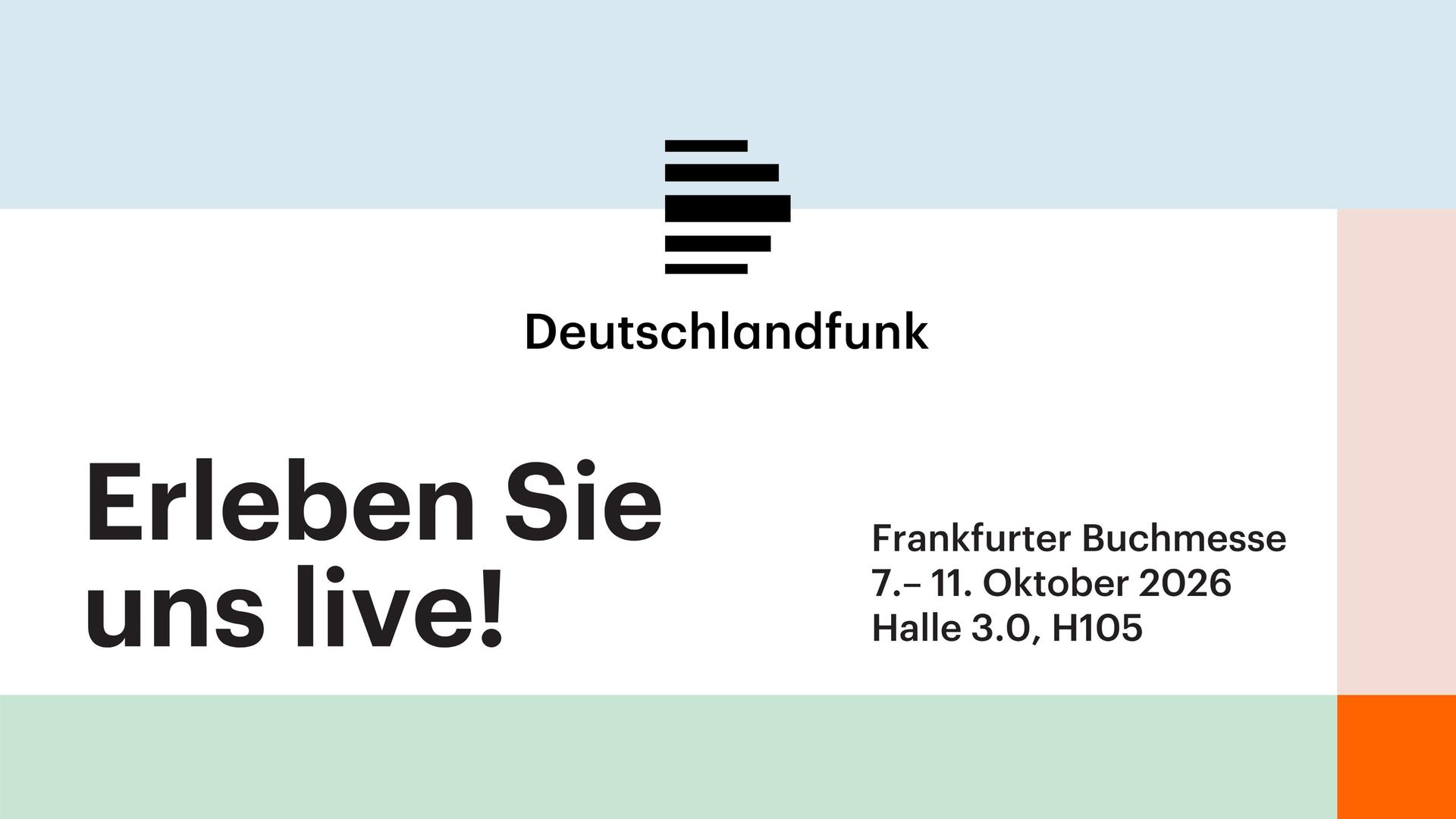 Deutschlandfunk und Deutschlandfunk Kultur auf der Frankfurter Buchmesse 2026 Deutschlandfunk und Deutschlandfunk Kultur auf der Frankfurter Buchmesse 2026