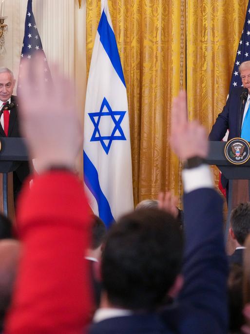 Ziemlich beste Freunde: Israels Premier Benjamin Netanjahu und US-Präsident Trump bei einer Pressekonferenz im Weißen Haus Anfang 2025. 