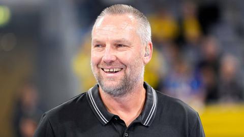 Der ehemalige Handballspieler Christian Schwarzer Blacky als Experte während eines Einsatzes als "Sky"-Experte. 