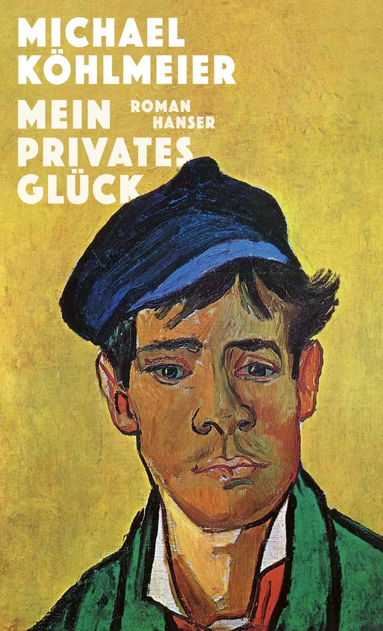 Das Buchcover des Romans "Mein privates Glück" von Michael Köhlmeier. Darauf steht der Titel des Buches, zudem ist eine Zeichnung abgebildet. Sie zeigt einen jungen Mann mit Mütze. 