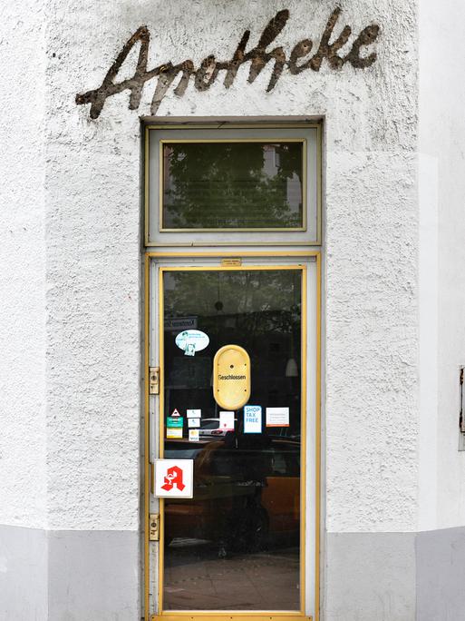 Geschlossene Apotheke in Berlin.