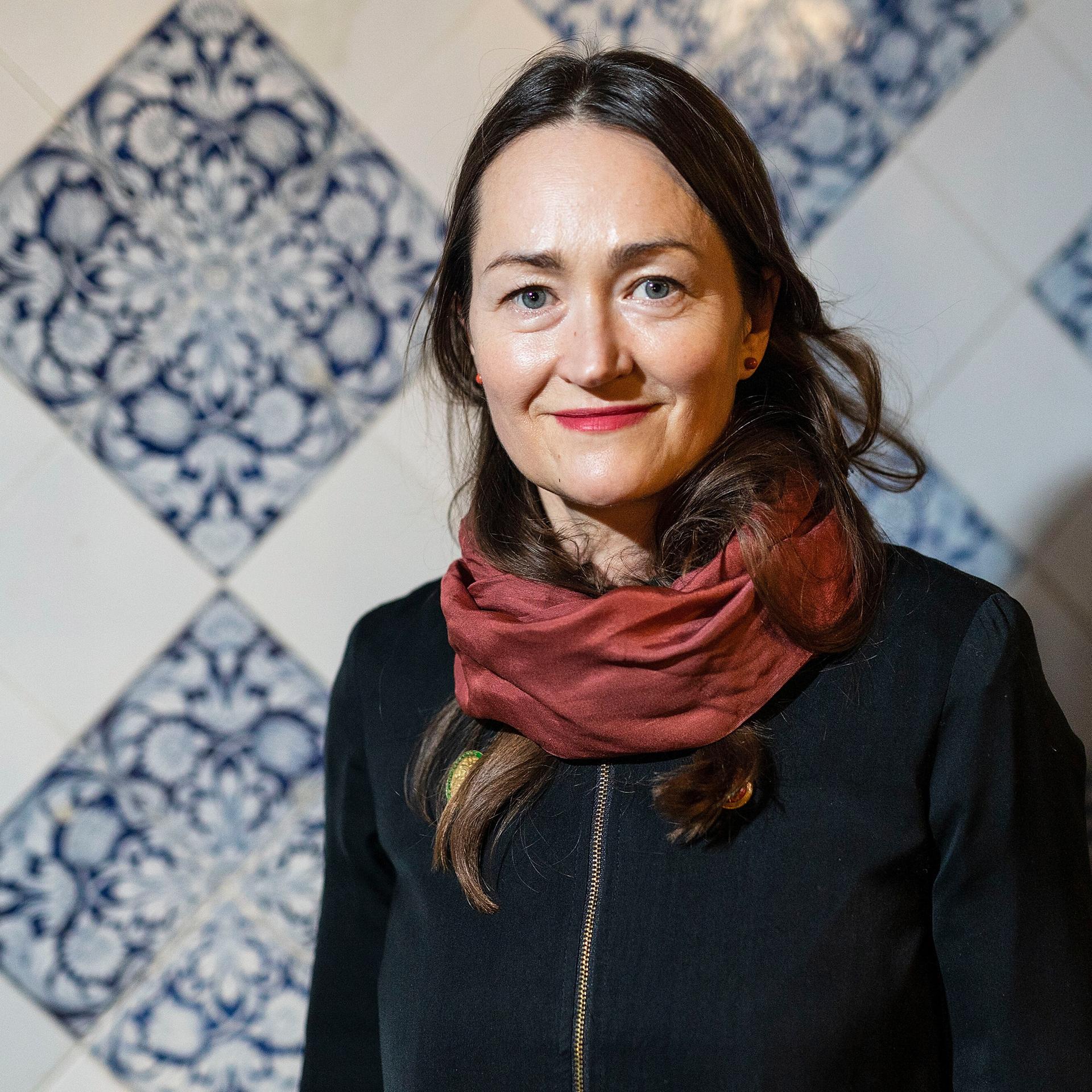 Die Autorin Katerina Poladjan bei der Veranstaltung zur Vorstellung ihres Buches im Literarischen Colloquium Berlin.