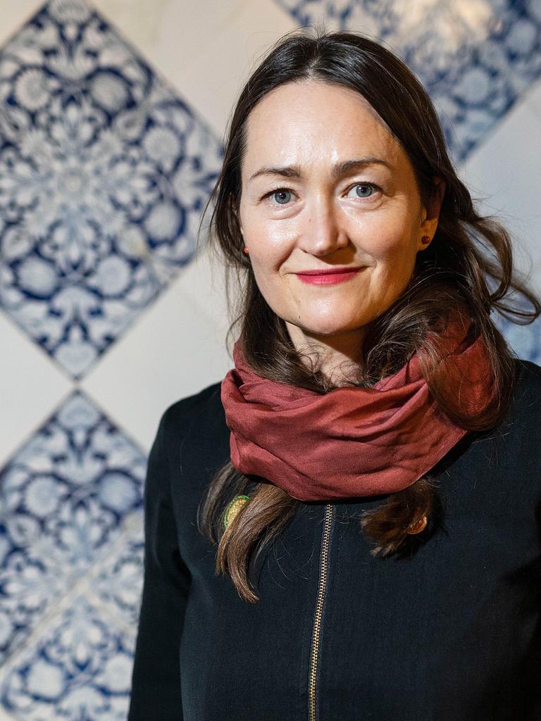 Die Autorin Katerina Poladjan bei der Veranstaltung zur Vorstellung ihres Buches im Literarischen Colloquium Berlin.