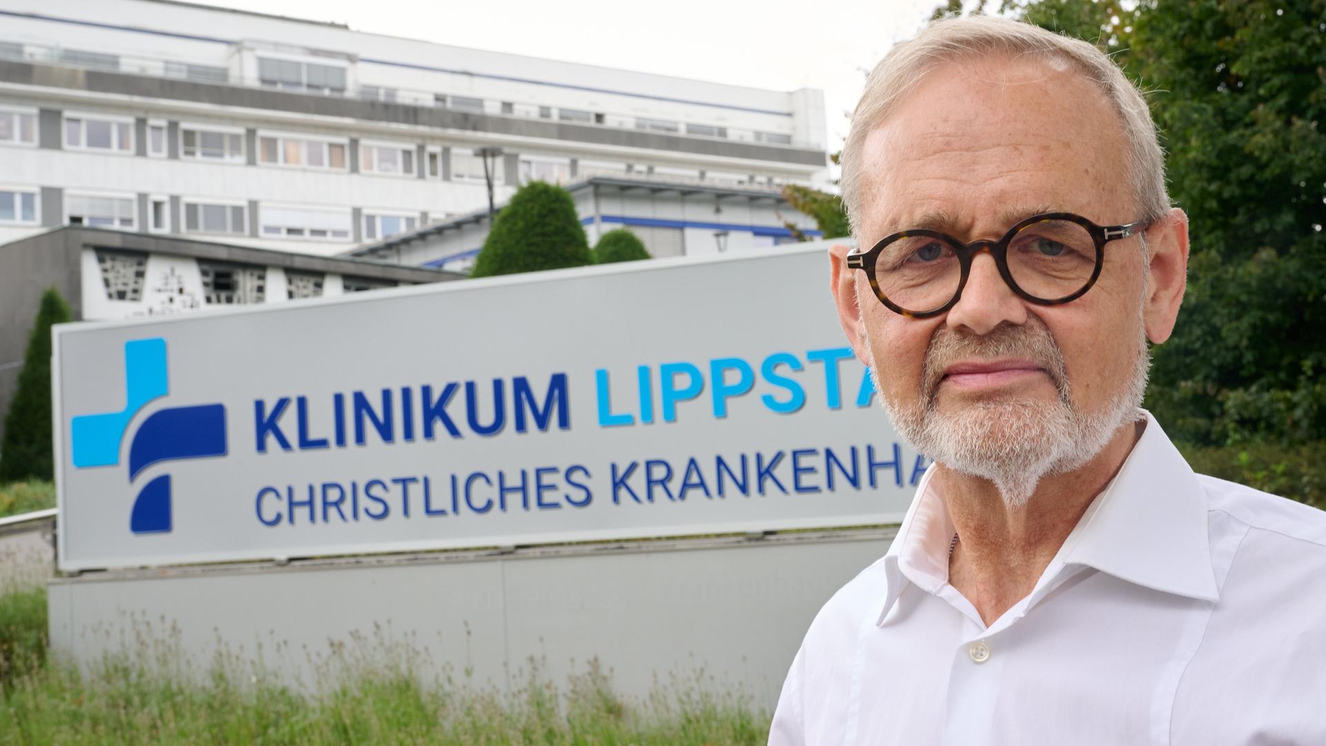 Porträt des Gynäkologen Joachim Volz vor dem Klinikum Lippstadt - Christliches Krankenhaus. Porträt des Gynäkologen Joachim Volz vor dem Klinikum Lippstadt - Christliches Krankenhaus.