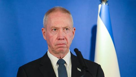 Zu sehen ist der israelische Verteidigungsminister Yoav Galant.