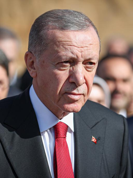 Der türkische Präsident Recep Tayyip Erdogan beim Festakt zum 100. Geburtstag der Republik Türkei (29.10.2023)