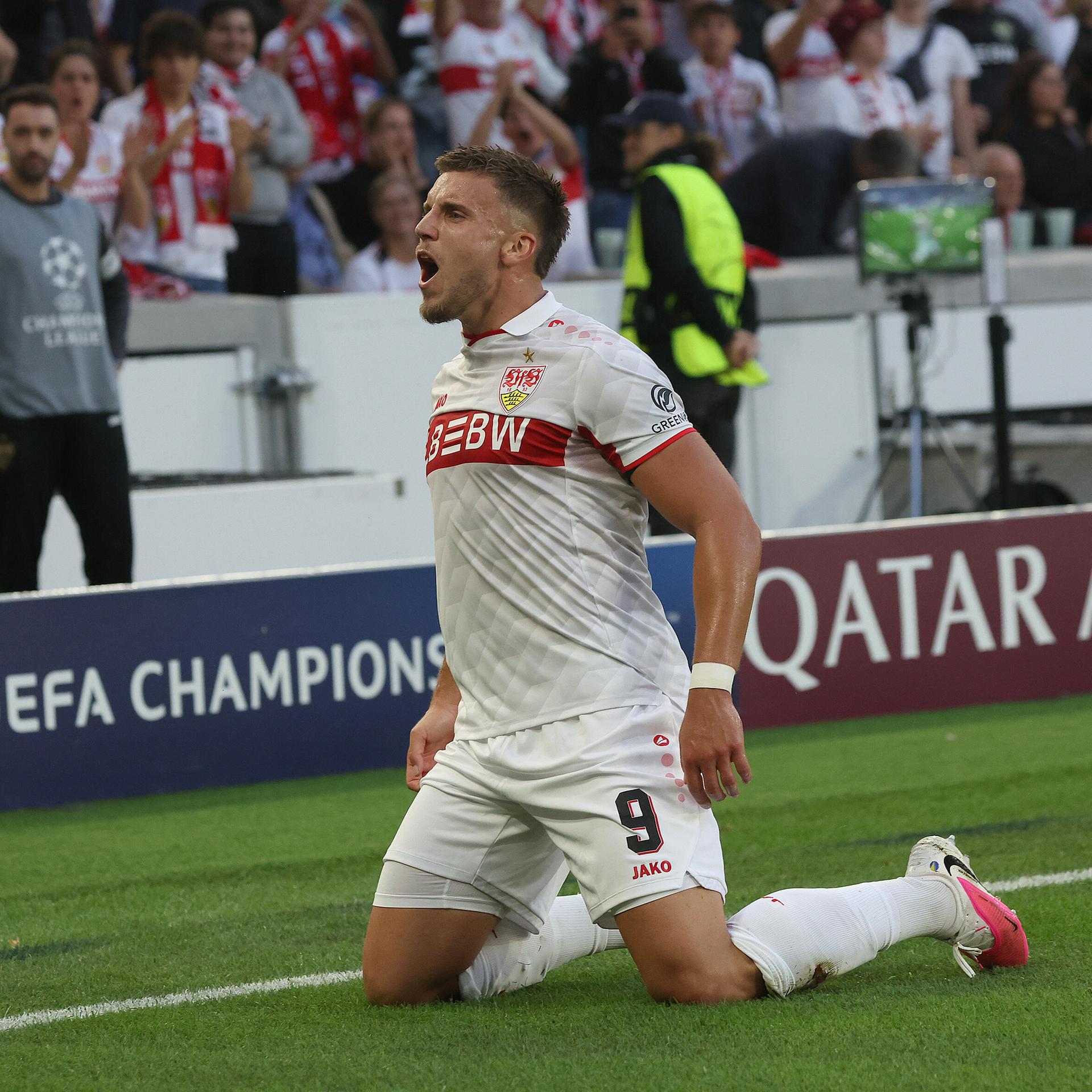 Ermedin Demirovic, VfB, jublelt nach dem 3:1.