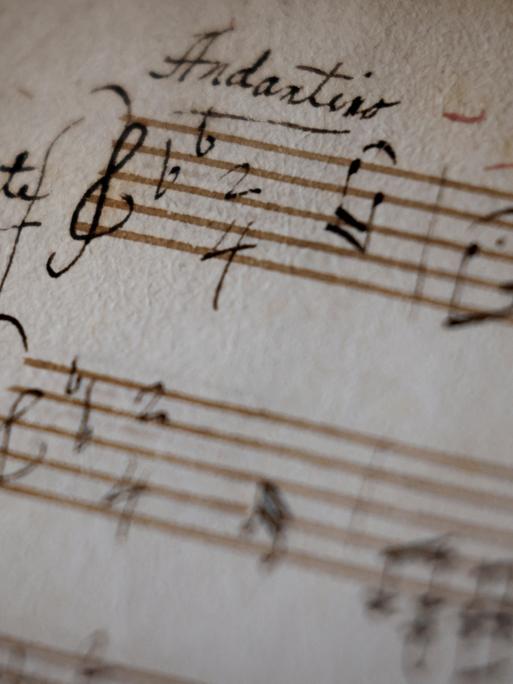 Ein Notenblatt von Wolfgang Amadeus Mozart Ein Notenblatt von Wolfgang Amadeus Mozart