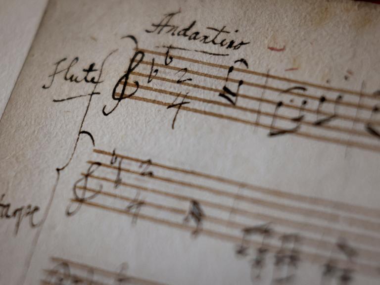 Ein Notenblatt von Wolfgang Amadeus Mozart Ein Notenblatt von Wolfgang Amadeus Mozart