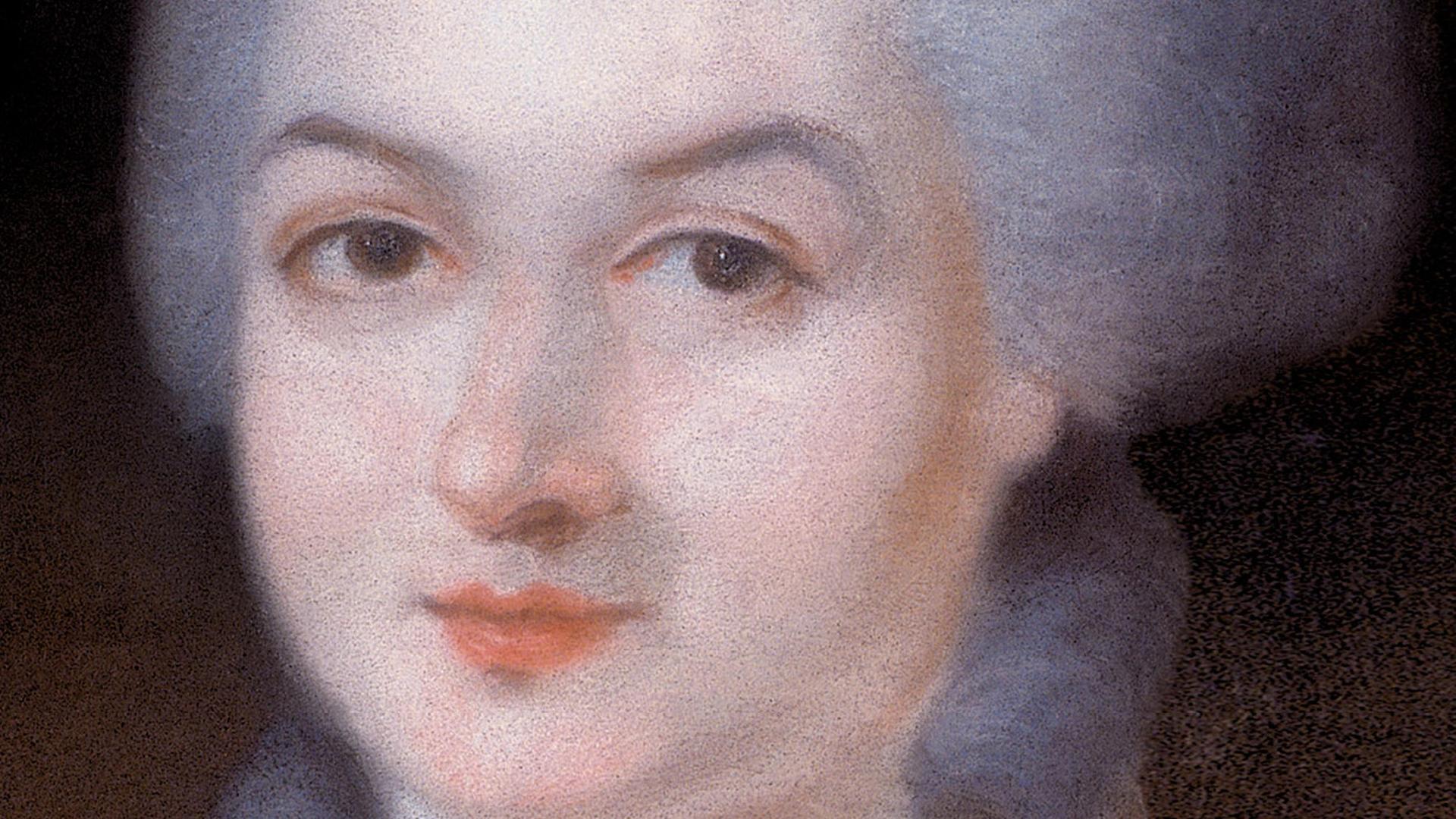 Porträt der französischen Frauenrechtlerin Olympe de Gouges (Kucharski, Alexandre: 1741-1819)