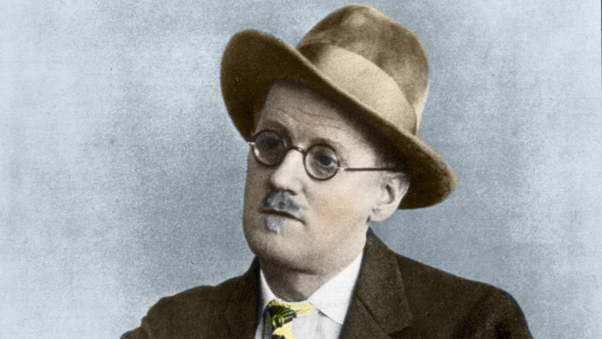 Porträt des irischen Schriftstellers James Joyce.