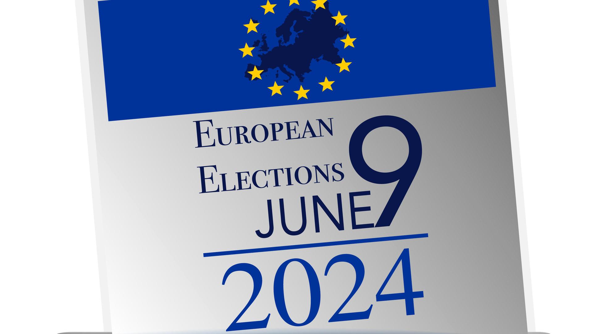 Eine Vorlage des Logos zur Europawahl nam 9. Juni 2024.
