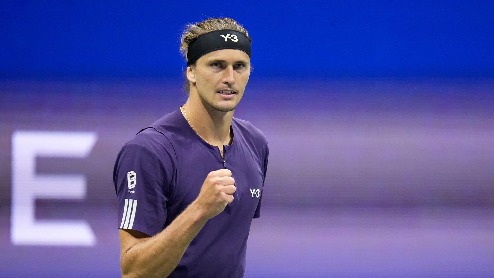 Alexander Zverev reagiert nach seinem Sieg gegen den Chilenen Tabilo bei der ATP-Tour. 