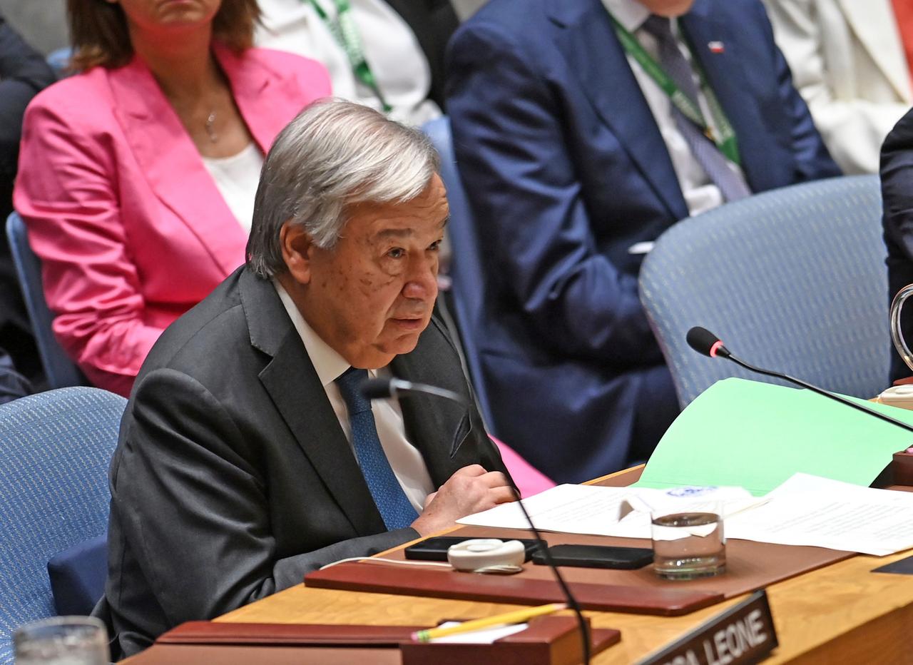 UNO-Generalsekretär Guterres spricht im UN-Sicherheitsrat in New York