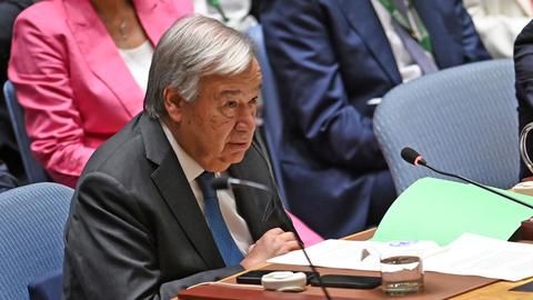 UNO-Generalsekretär Guterres spricht im UN-Sicherheitsrat in New York