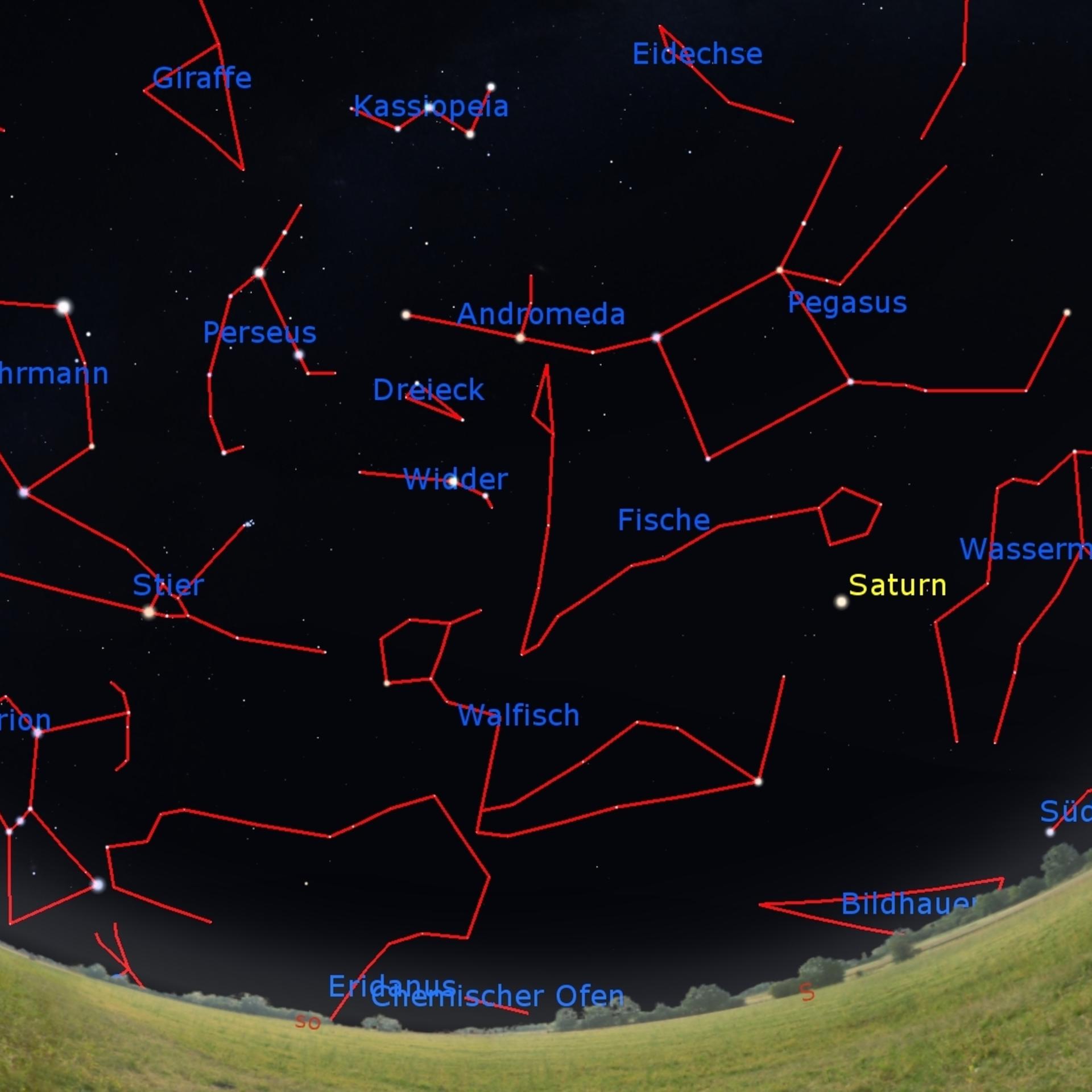 Festlicher Himmel - Weihnachtsmann Orion und viele Sterne
