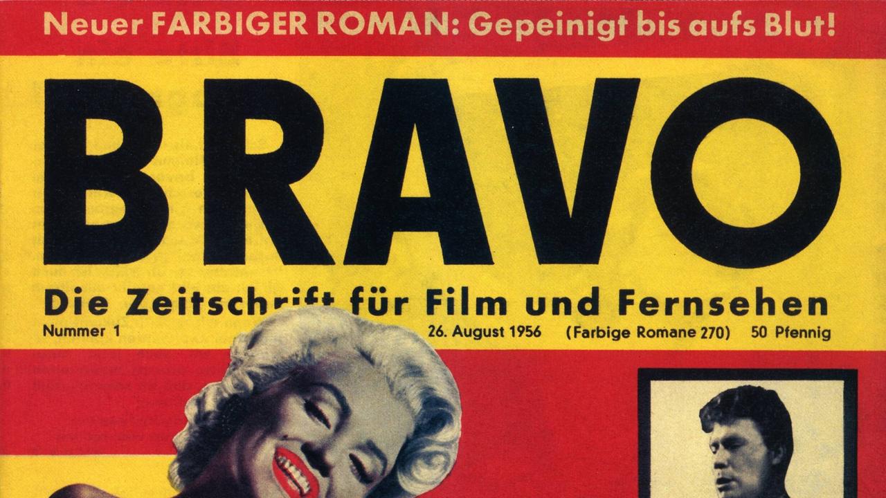 Das Cover der ersten Ausgabe der Zeitschrift BRAVO zeigt ein Bild von Marilyn Monroe.