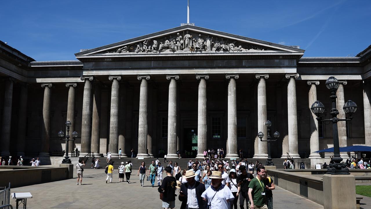 Ein Blick auf das British Museum in London, Großbritannien