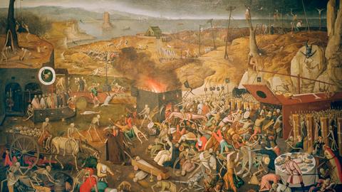 Tod und Verderben: Die Welt zu Zeiten der Pest um 1560 steht in Flammen, wie Pieter Bruegels Bild zeigt. 
