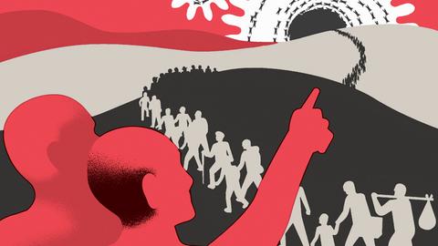 Massenmigration (Illustration)