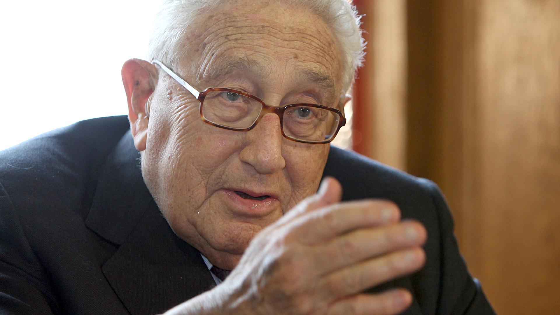 Der ehemalige US-Außenminister Henry Kissinger am 04.05.2010 im Rathaus in Fürth (Mittelfranken)