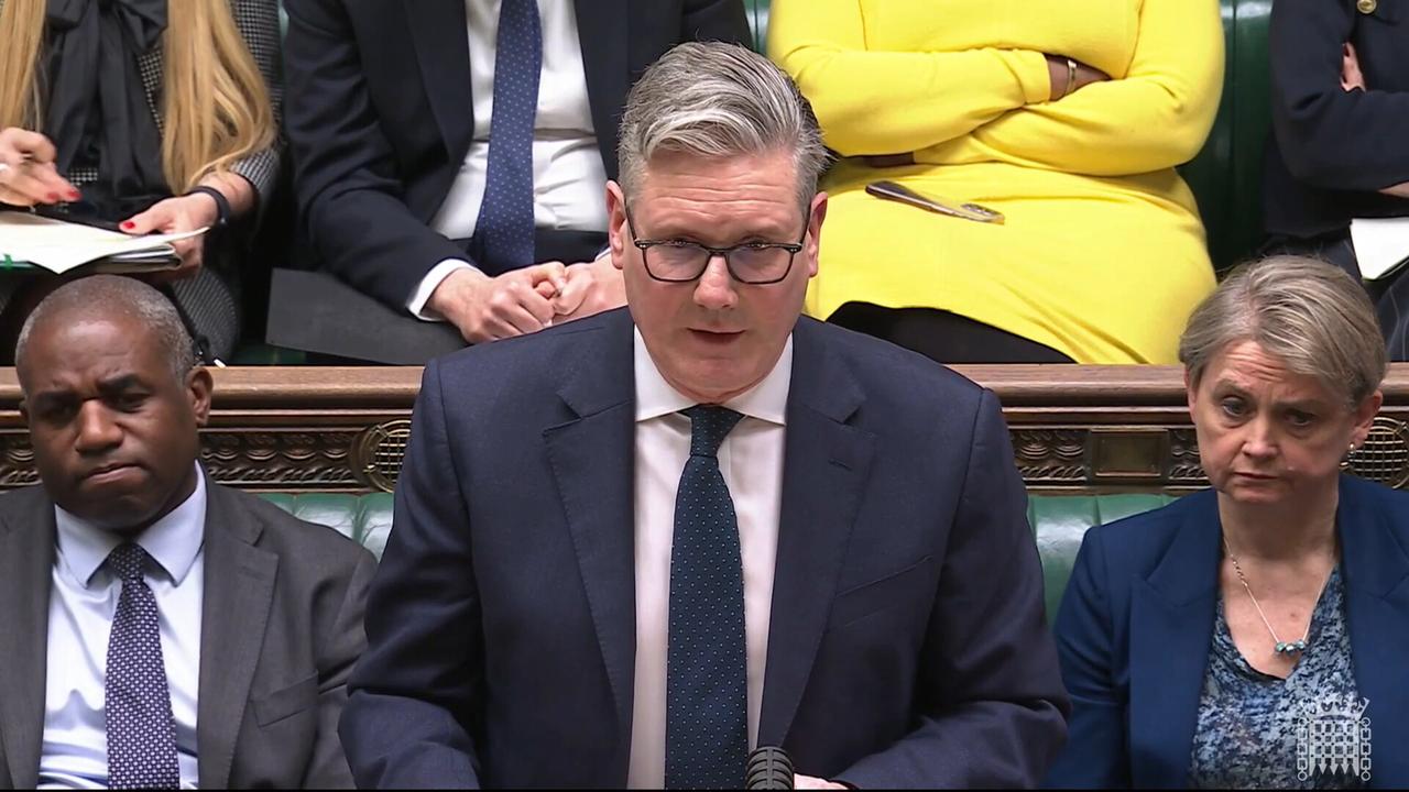 Premierminister Sir Keir Starmer gibt im Unterhaus in London eine Erklärung zur Lage im Nahen Osten ab.