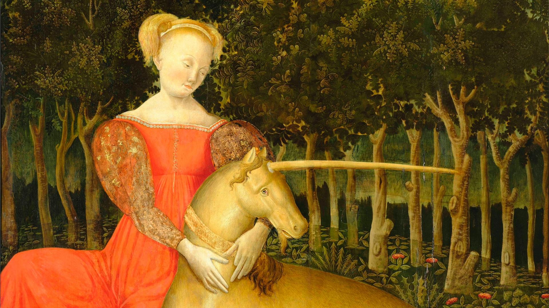 Das Gemälde "Jungfrau mit Einhorn", um 1467/68 von Dario di Giovanni, ist im Besitz des Keresztény Múzeum in Ungarn.