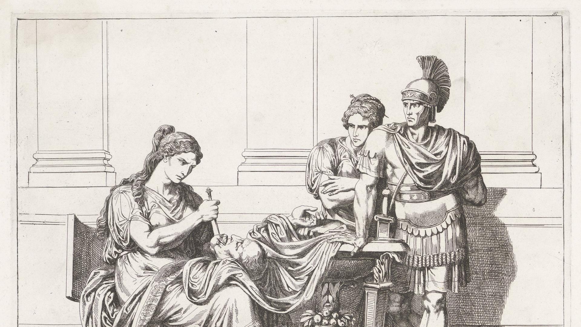 Fulvia mit dem Kopf von Cicero, Bartolomeo Pinelli, 1819 Fulvia mit dem Kopf von Cicero, Bartolomeo Pinelli, 1819