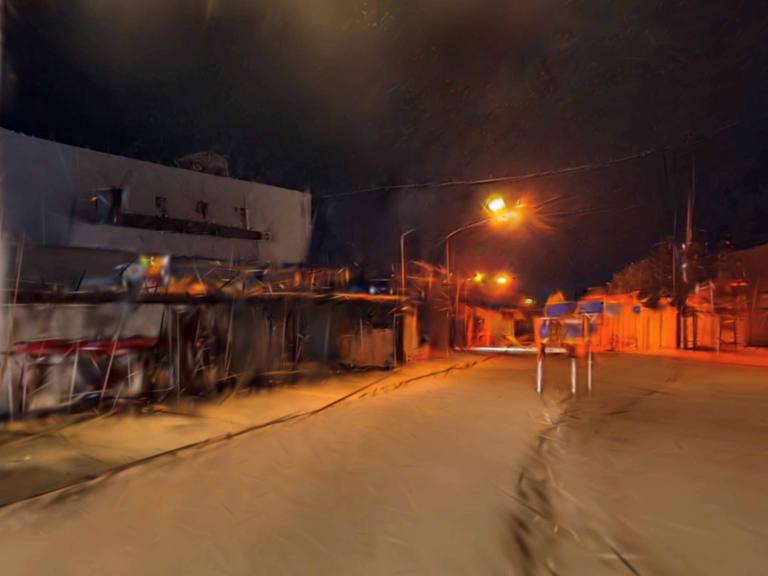 KI-generiertes Bild einer Straße in Ayia Napa, Zypern. Aus einem Projekt von Emiddio Vasquez.