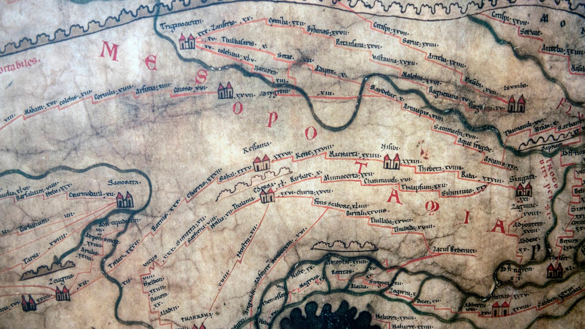 Antike Karte Mesopotamiens aus dem Landesmuseum Trier Antike Karte Mesopotamiens aus dem Landesmuseum Trier