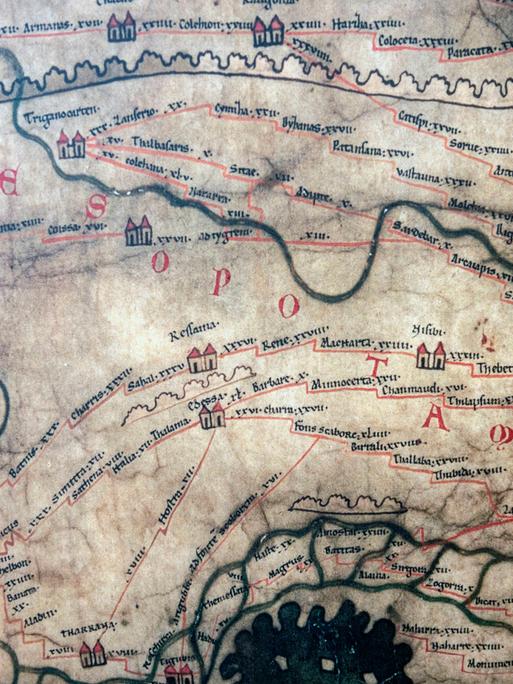 Antike Karte Mesopotamiens aus dem Landesmuseum Trier 