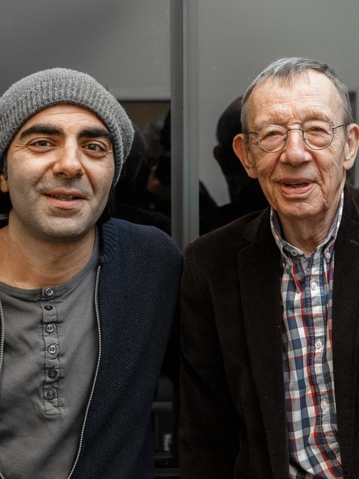 Die Filmemacher Fatih Akin und Hark Bohm posieren für ein Porträt 