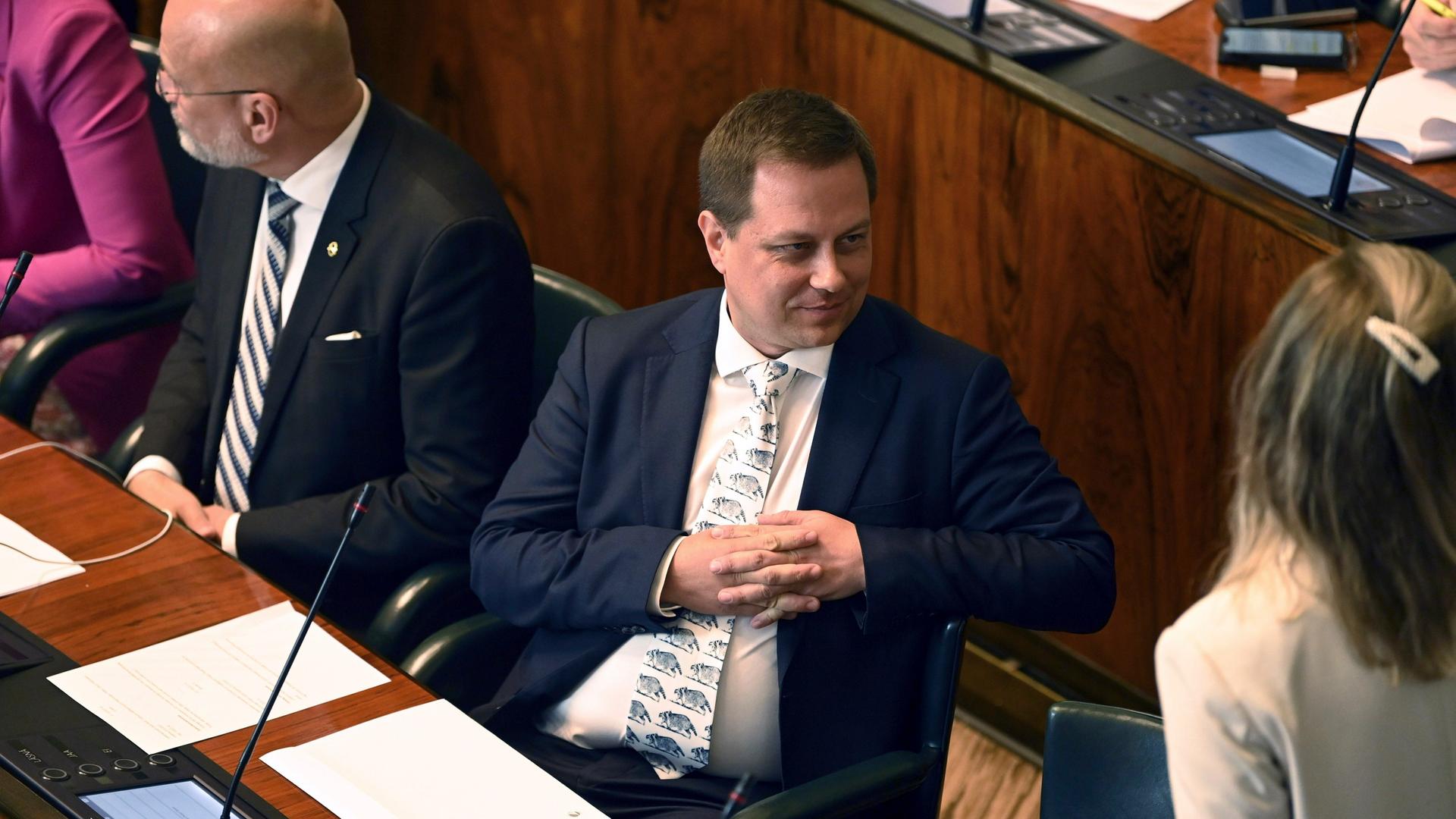 Finnlands Wirtschaftsminister Vilhelm Junnila