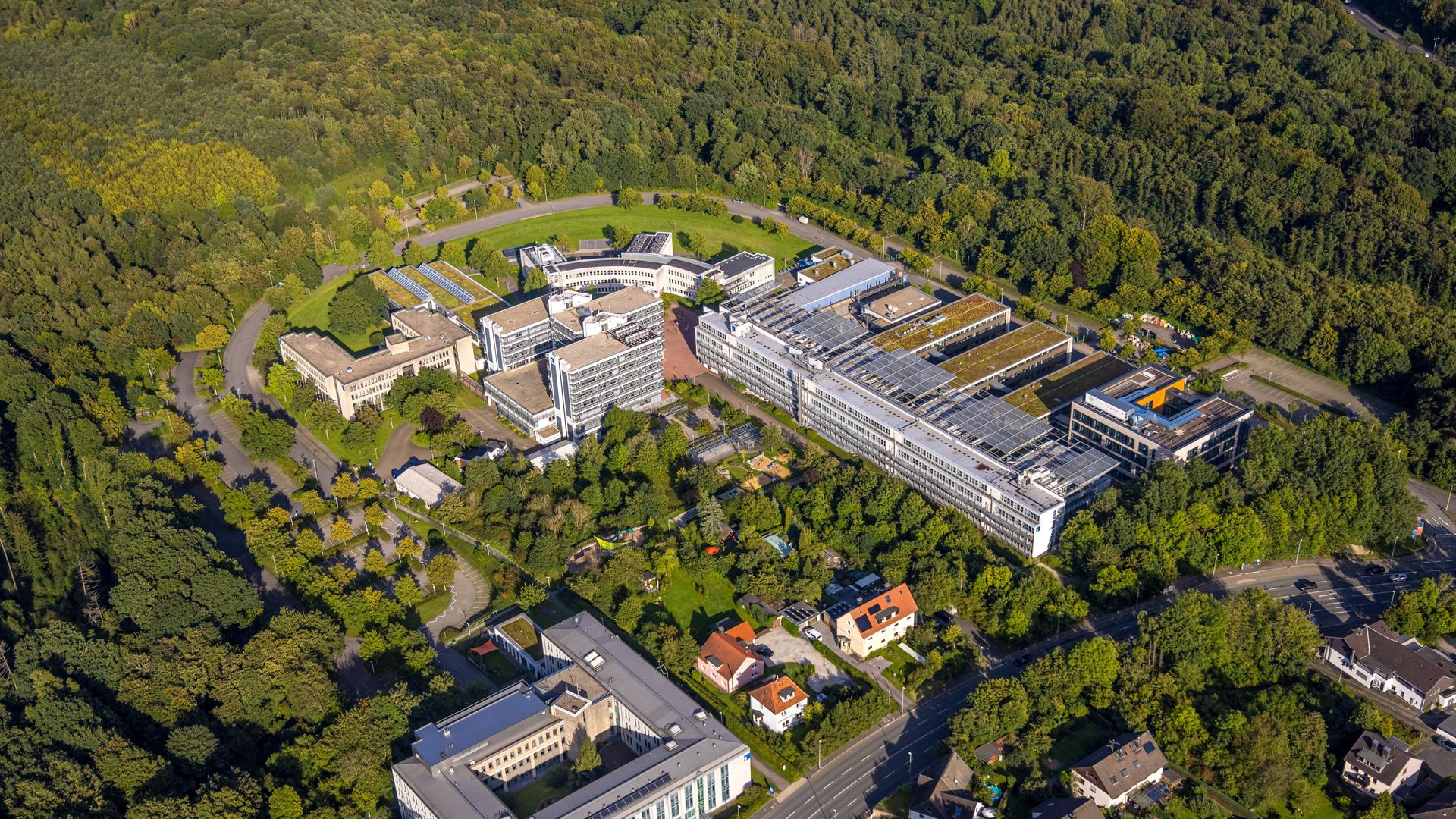 Luftbild der Fernuniversität Campus Hagen