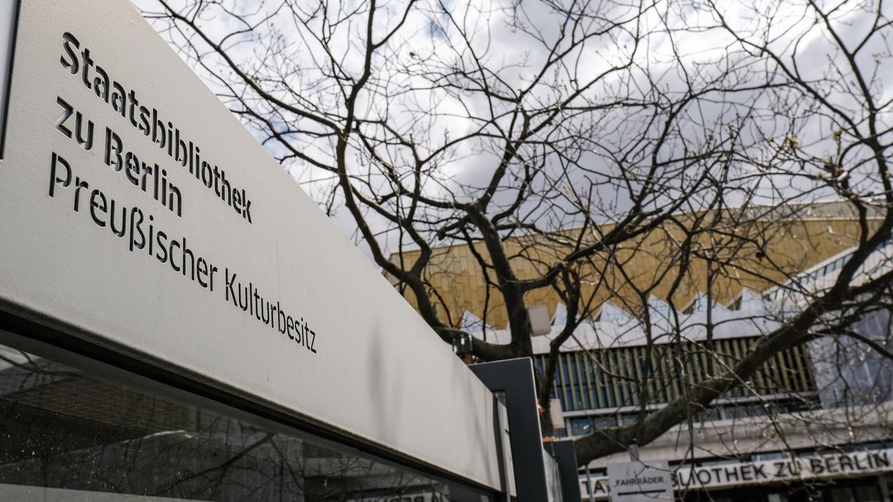 Der Eingang der Staatsbibliothek zu Berlin am Potsdamer Platz