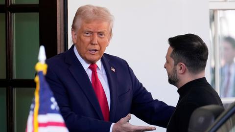 Präsident Donald Trump empfängt den ukrainischen Staatschef Wolodymyr Selenskyj.