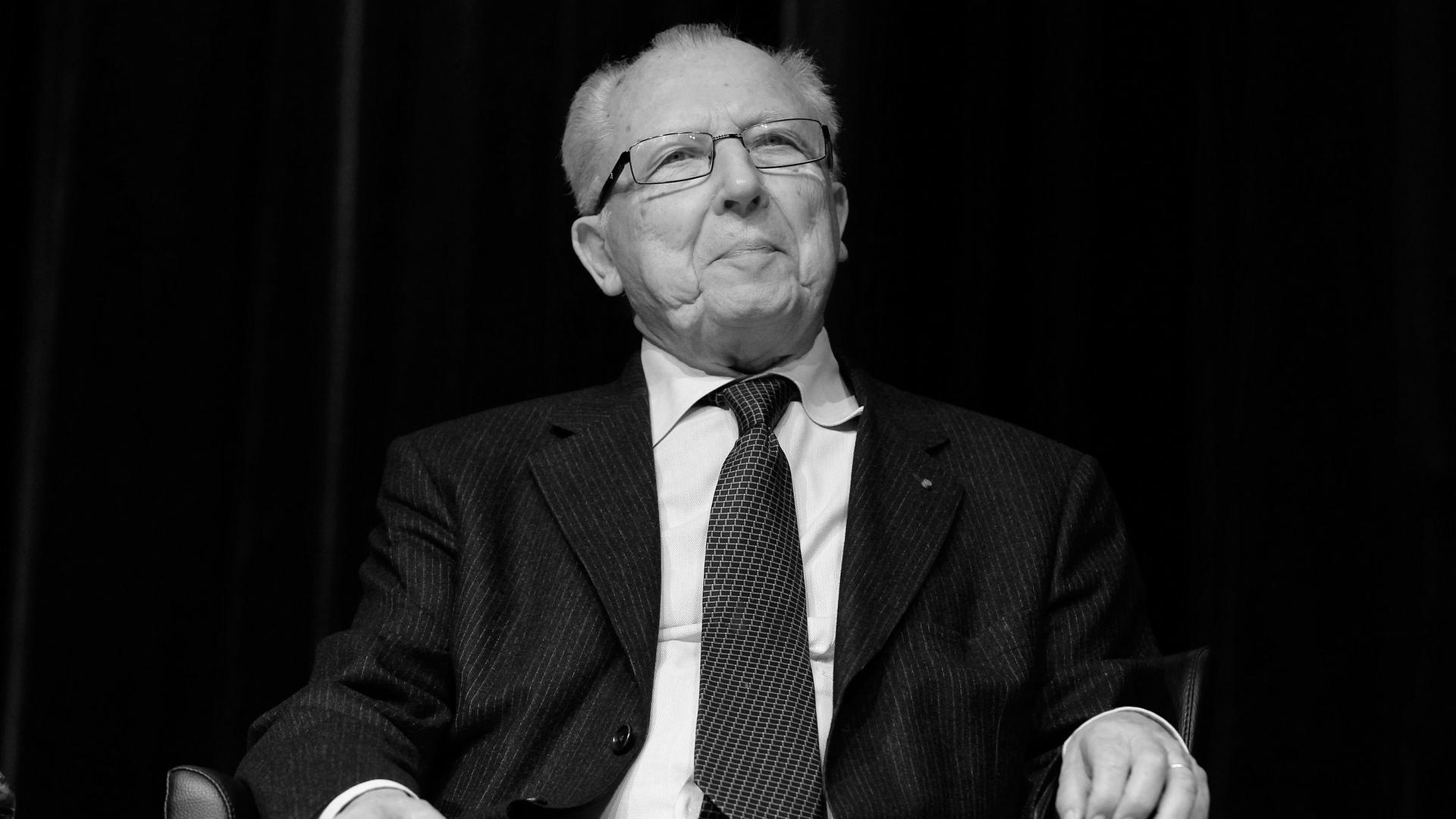 Der ehemalige Präsident der Europäischen Kommission, der Franzose Jacques Delors bei einer Diskussionsrunde im November 2012.