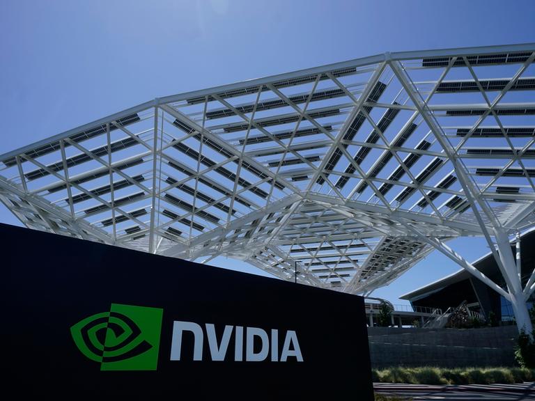 Ein Schild der Nvidia Corporation ist in Santa Clara, Kalifornien, am Mittwoch, 31. Mai 2023, zu sehen.