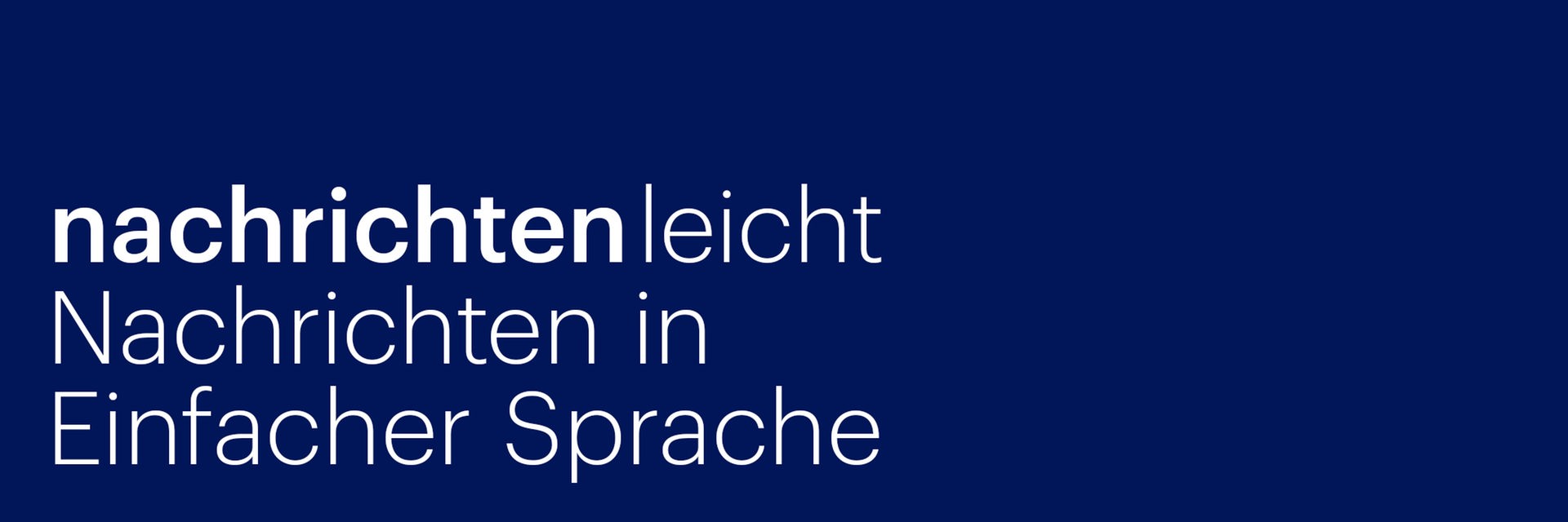 "nachrichtenleicht" - Nachrichten vom Deutschlandfunk in Einfacher Sprache